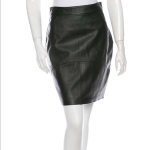 T Alexander Wang Green leather skirt